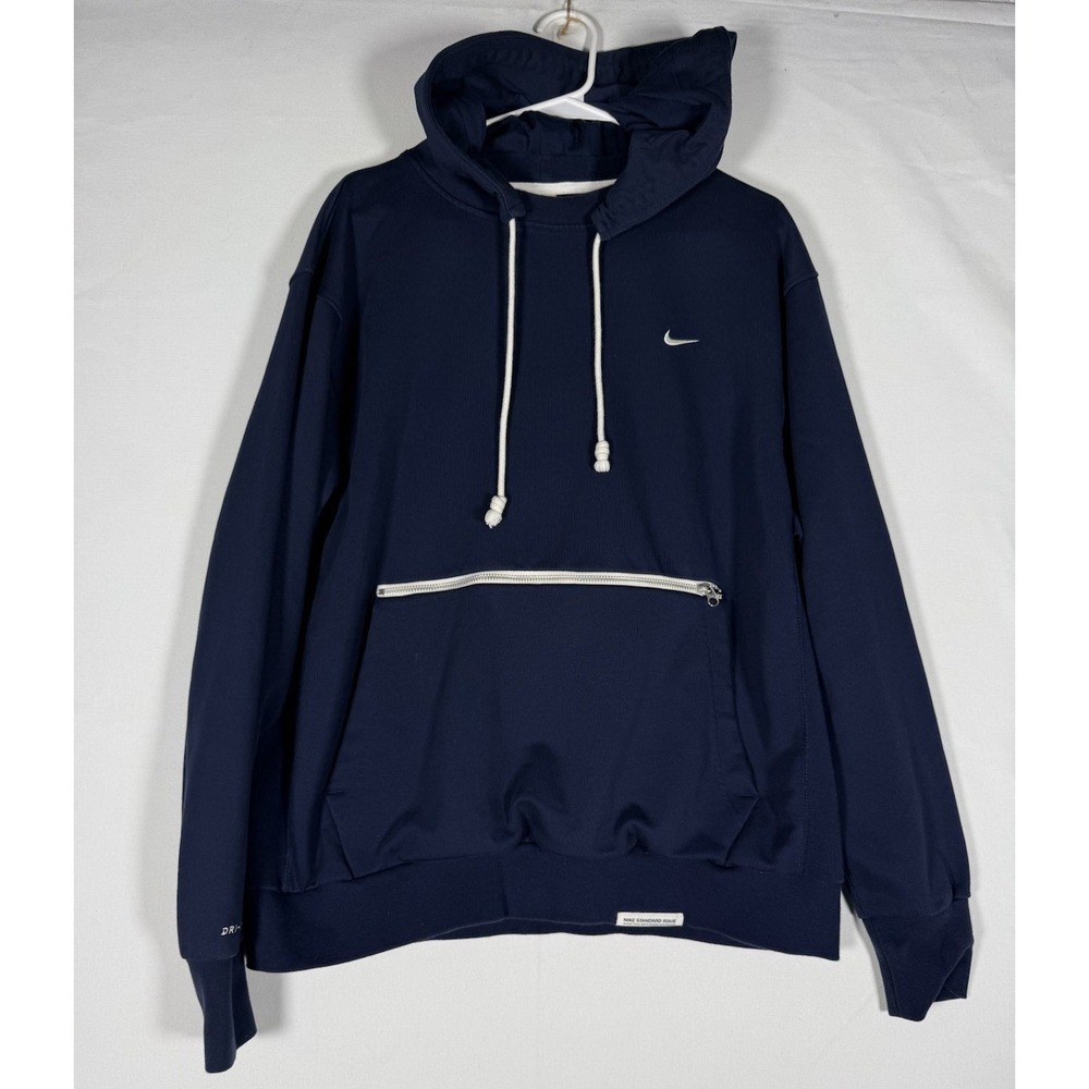 Nike Pullover Hoodie Men Large Blue Dri-Fit Standard Issue Basketball CV0864-419
